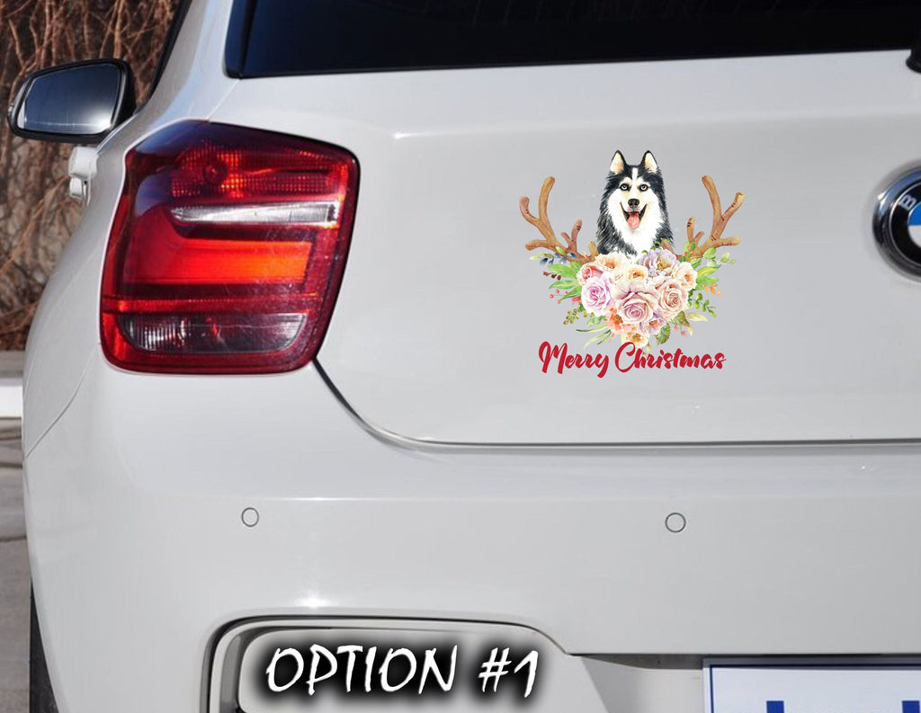 Funny dog car decal, Holiday car decor, Christmas Vinyl Decal, Merry Christmas Stickers, Dog bumper sticker, Dog window sticker