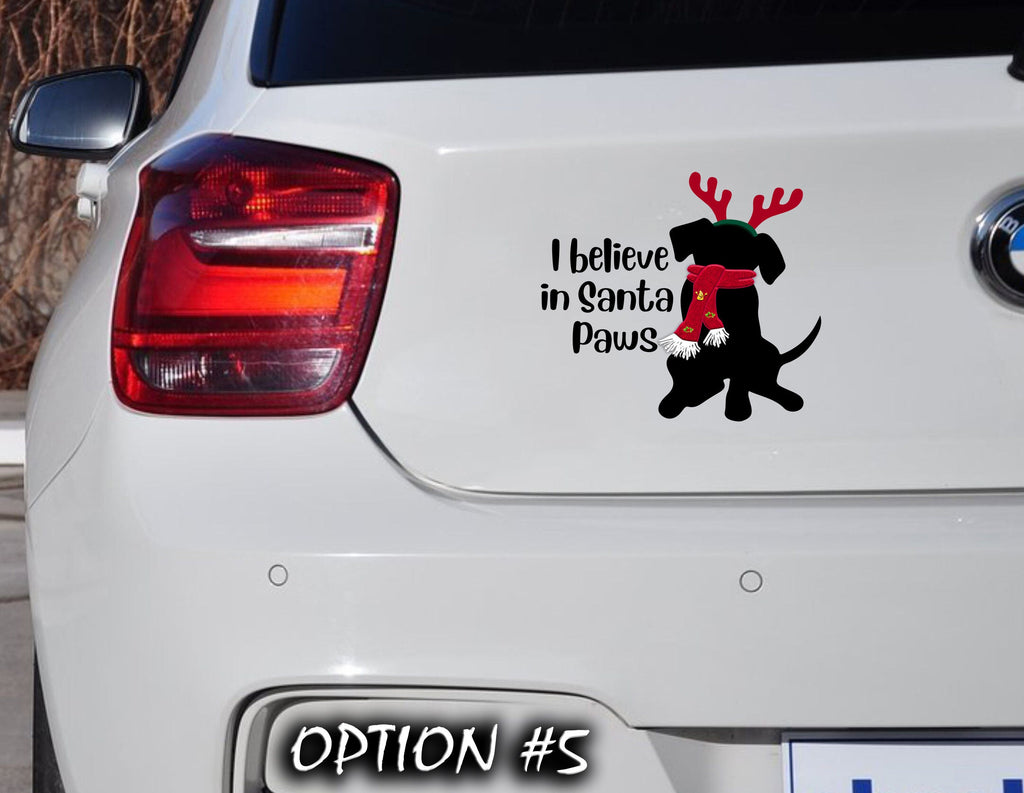 Holiday car decor, Christmas car decal bumper, Funny dog car decal, Merry Christmas Stickers, Dog bumper sticker, Dog window sticker