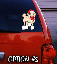 Load image into Gallery viewer, Merry Christmas Stickers, Dog bumper sticker, Dog window sticker, Funny dog car decal, Holiday car decor, Christmas car decal bumper