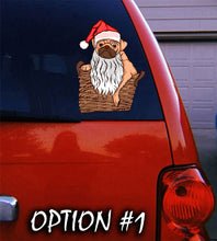 Load image into Gallery viewer, Dog window sticker, Merry Christmas Stickers, Dog bumper sticker, Funny dog car decal, Holiday car decor, Christmas car decal bumper