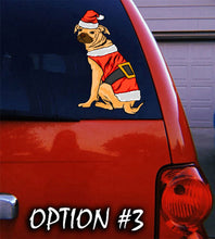 Load image into Gallery viewer, Dog window sticker, Merry Christmas Stickers, Dog bumper sticker, Funny dog car decal, Holiday car decor, Christmas car decal bumper
