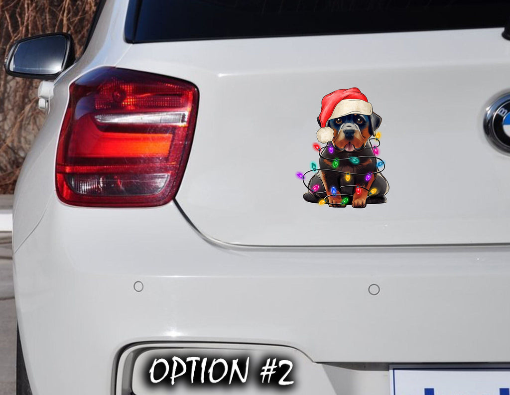 Holiday Decal, Merry And Bright Sticker, Christmas Sticker, Christmas Label, Dog bumper sticker, Christmas Vinyl Decal, Dog window sticker