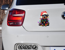 Load image into Gallery viewer, Holiday Decal, Merry And Bright Sticker, Christmas Sticker, Christmas Label, Dog bumper sticker, Christmas Vinyl Decal, Dog window sticker