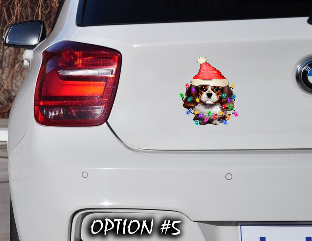 Christmas Label, Dog bumper sticker, Christmas Vinyl Decal, Dog window sticker, Holiday Decal, Merry And Bright Sticker, Christmas Sticker