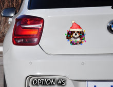 Load image into Gallery viewer, Christmas Label, Dog bumper sticker, Christmas Vinyl Decal, Dog window sticker, Holiday Decal, Merry And Bright Sticker, Christmas Sticker