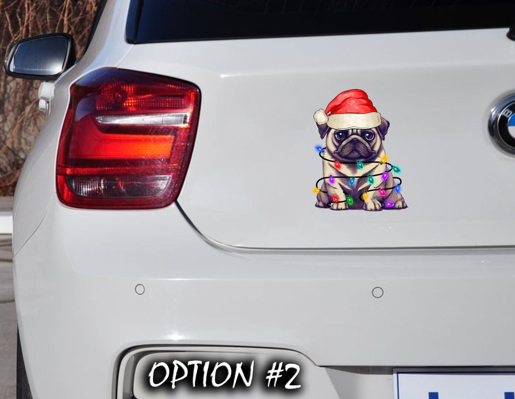 Dog window sticker, Holiday Decal, Christmas Label, Dog bumper sticker, Christmas Vinyl Decal, Merry And Bright Sticker, Christmas Sticker