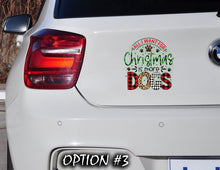 Load image into Gallery viewer, Dog window sticker, Holiday Decal, Christmas Label, Dog bumper sticker, Christmas Vinyl Decal, Merry And Bright Sticker, Christmas Sticker