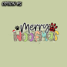 Load image into Gallery viewer, Holiday Decal, Christmas Vinyl Decal, Christmas Label, Dog bumper sticker, Dog window sticker, Merry And Bright Sticker, Christmas Sticker