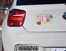 Load image into Gallery viewer, Merry Christmas Stickers, Funny dog car decal, Holiday car decor, Christmas car decal bumper, Dog bumper sticker, Dog window sticker