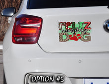 Load image into Gallery viewer, Christmas car decal bumper, Dog bumper sticker, Dog window sticker, Merry Christmas Stickers, Funny dog car decal, Holiday car decor