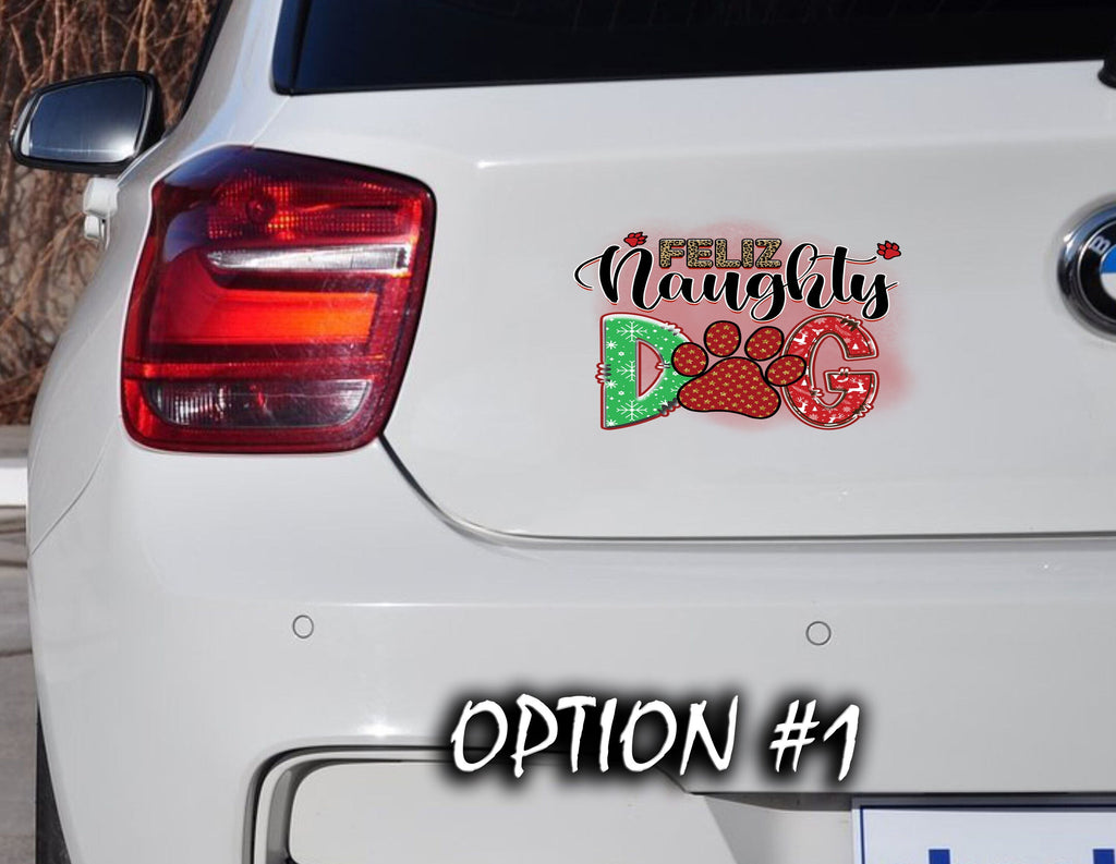 Dog window sticker, Merry Christmas Stickers, Christmas car decal bumper, Dog bumper sticker, Funny dog car decal, Holiday car decor