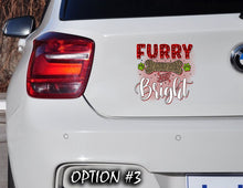 Load image into Gallery viewer, Dog window sticker, Merry Christmas Stickers, Christmas car decal bumper, Dog bumper sticker, Funny dog car decal, Holiday car decor