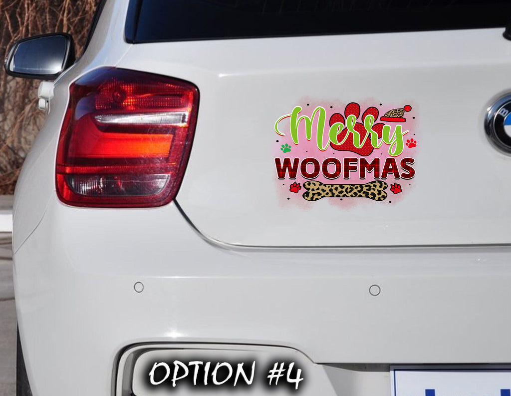 Merry Christmas Stickers, Dog window sticker, Christmas car decal bumper, Dog bumper sticker, Funny dog car decal, Holiday car decor