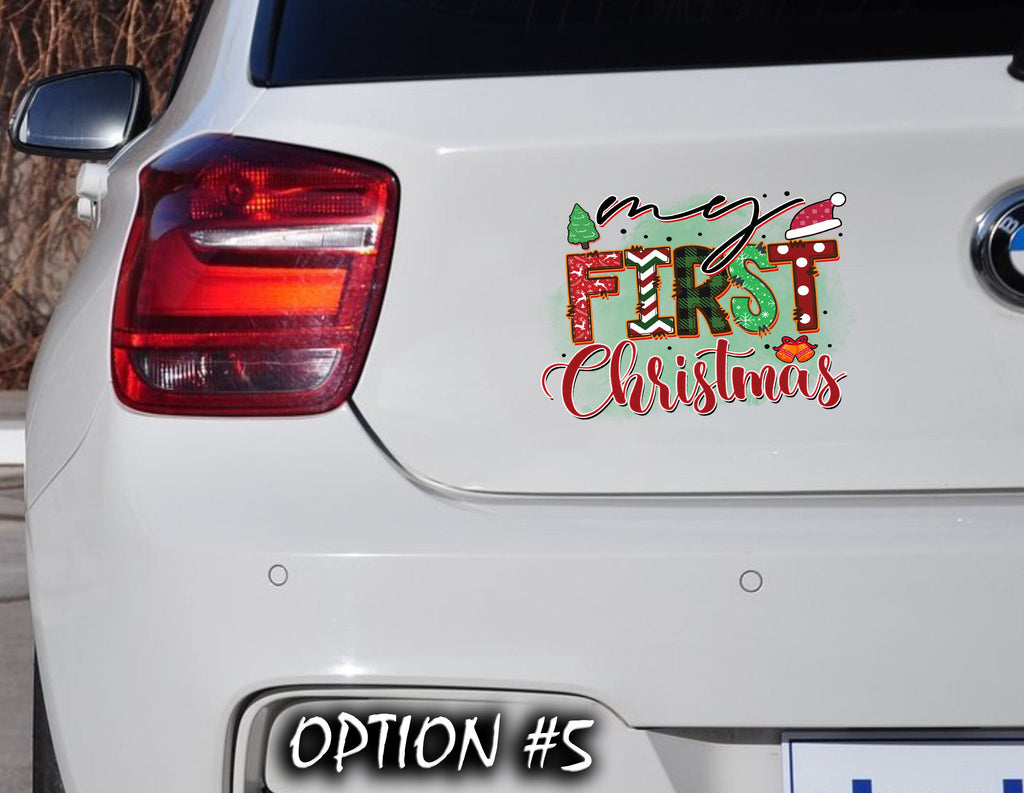 Merry Christmas Stickers, Dog window sticker, Christmas car decal bumper, Dog bumper sticker, Funny dog car decal, Holiday car decor