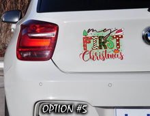 Load image into Gallery viewer, Merry Christmas Stickers, Dog window sticker, Christmas car decal bumper, Dog bumper sticker, Funny dog car decal, Holiday car decor