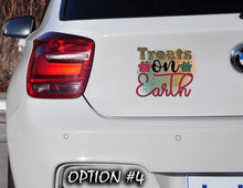 Load image into Gallery viewer, Holiday car decor, Merry Christmas Stickers, Dog window sticker, Christmas car decal bumper, Dog bumper sticker, Funny dog car decal
