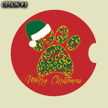 Load image into Gallery viewer, New Year's car sticker, Dog Paw sticker dog car decal, Dog window sticker, Holiday car decor, Dog bumper sticker, Christmas car decal car