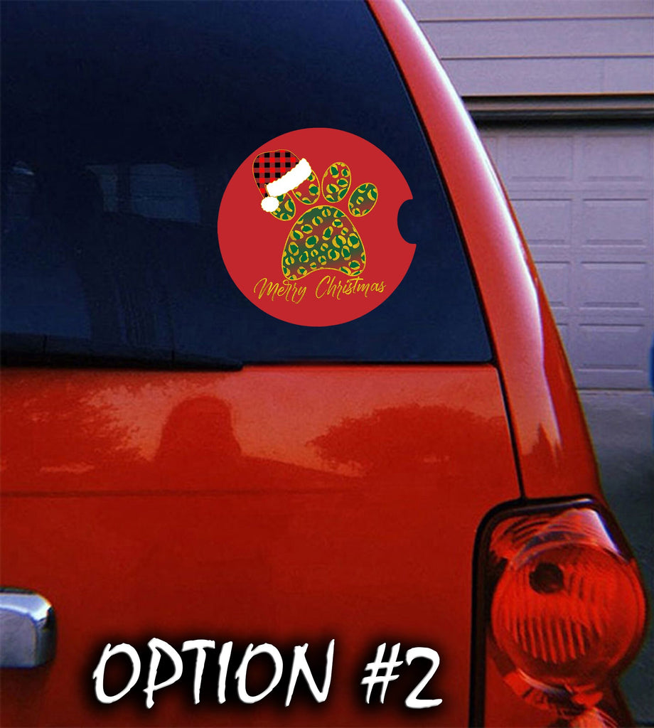 New Year's car sticker, Dog Paw sticker dog car decal, Dog window sticker, Holiday car decor, Dog bumper sticker, Christmas car decal car