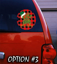 Load image into Gallery viewer, New Year's car sticker, Dog Paw sticker dog car decal, Dog window sticker, Holiday car decor, Dog bumper sticker, Christmas car decal car