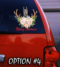 Load image into Gallery viewer, New Year's car sticker, Christmas car decal car, Holiday car decor, Dog bumper sticker, Dog Paw sticker dog car decal, Dog window sticker
