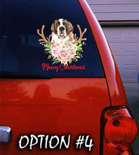 Load image into Gallery viewer, Christmas Santa Claus Vinyl Decal, Funny dog car decal, Holiday car decor, Merry Christmas Stickers, Dog bumper sticker, Dog window sticker