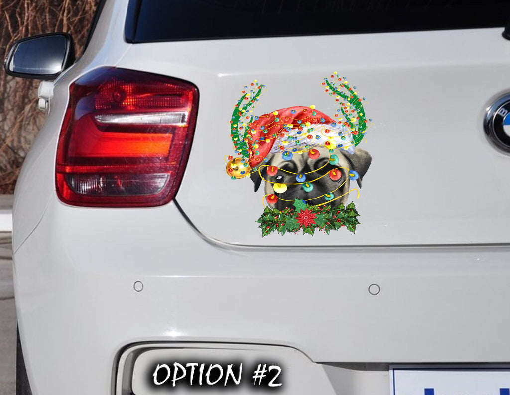 Dog bumper sticker, Christmas car decal bumper, Funny dog car decal, Dog window sticker, Holiday car decor, Christmas car sticker