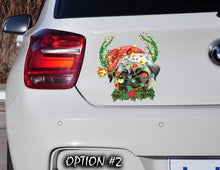Load image into Gallery viewer, Dog bumper sticker, Christmas car decal bumper, Funny dog car decal, Dog window sticker, Holiday car decor, Christmas car sticker
