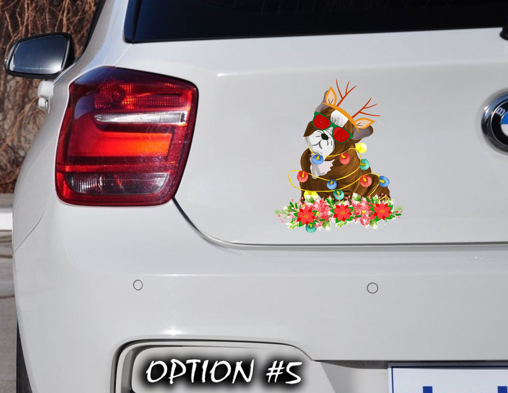 Dog bumper sticker, Christmas car decal bumper, Funny dog car decal, Dog window sticker, Holiday car decor, Christmas car sticker