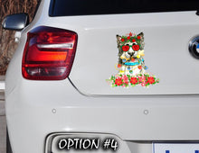 Load image into Gallery viewer, Dog bumper sticker, Christmas car decal bumper, Funny dog car decal, Dog window sticker, Holiday car decor, Christmas car sticker