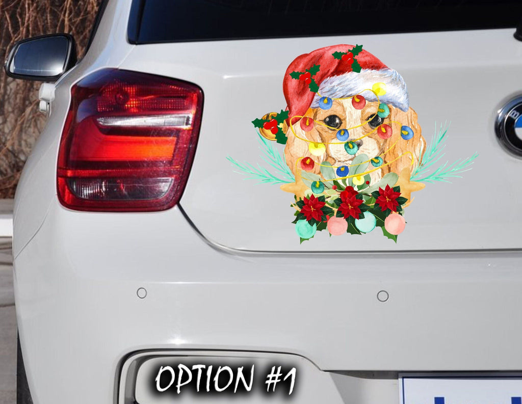 Dog bumper sticker, Christmas car decal bumper, Funny dog car decal, Dog window sticker, Holiday car decor, Christmas car sticker