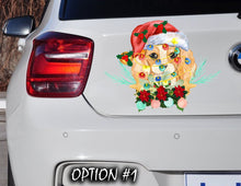 Load image into Gallery viewer, Dog bumper sticker, Christmas car decal bumper, Funny dog car decal, Dog window sticker, Holiday car decor, Christmas car sticker