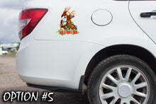 Load image into Gallery viewer, Christmas car sticker, Dog bumper sticker, Holiday car decor Christmas car decal bumper, Funny dog car decal, Dog window sticker