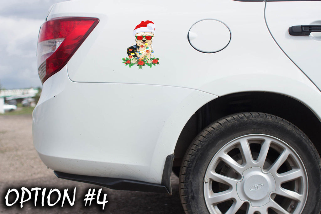 Holiday car decor Christmas car decal bumper, Funny dog car decal, Christmas Doggie stickers, Christmas car sticker, Dog bumper sticker