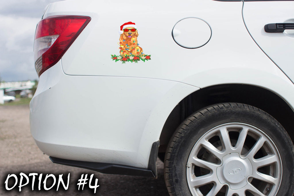 Christmas car decal bumper, Funny dog car decal, Holiday car decor, Christmas Doggie stickers, Christmas car sticker, Dog bumper sticker