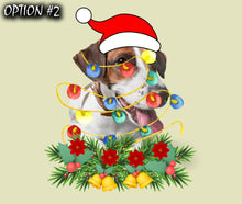 Load image into Gallery viewer, Pet christmas decor, Christmas car decal bumper, Funny dog car decal, Holiday car decor, Christmas car sticker, Dog bumper sticker