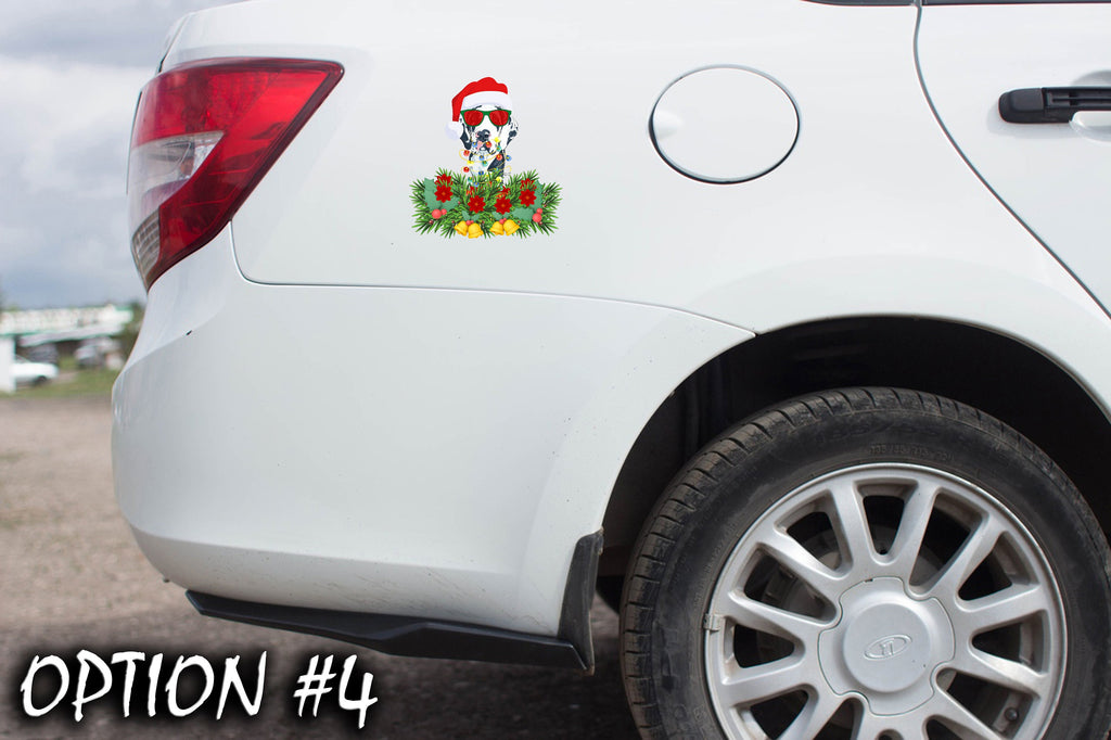 Pet christmas decor, Christmas car decal bumper, Funny dog car decal, Holiday car decor, Christmas car sticker, Dog bumper sticker