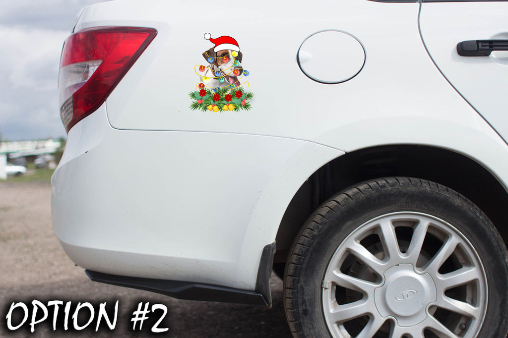 Pet christmas decor, Christmas car decal bumper, Funny dog car decal, Holiday car decor, Christmas car sticker, Dog bumper sticker