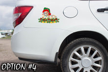 Load image into Gallery viewer, Dog bumper sticker, Pet christmas decor, Christmas car decal bumper, Funny dog car decal, Holiday car decor, Christmas car sticker