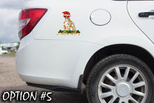 Load image into Gallery viewer, Christmas car decal bumper, Funny dog car decal, Dog bumper sticker, Pet christmas decor, Holiday car decor, Christmas car sticker