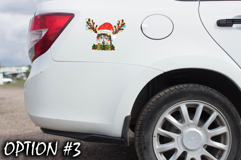 Christmas car decal bumper, Funny dog car decal, Dog bumper sticker, Pet christmas decor, Holiday car decor, Christmas car sticker