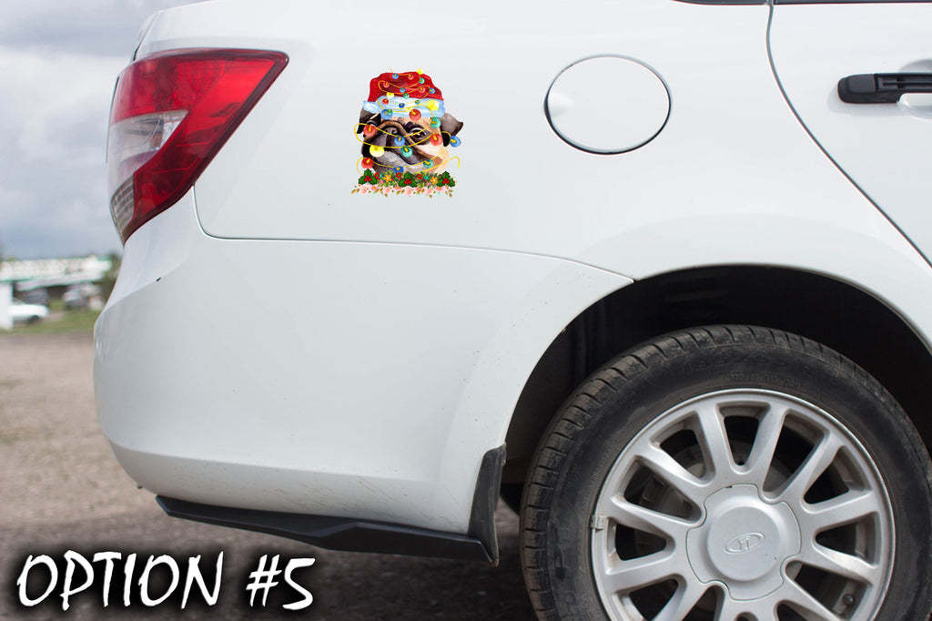 Holiday car decor, Christmas car sticker, Dog bumper sticker, Christmas car decal bumper, Funny dog car decal, Dog window sticker
