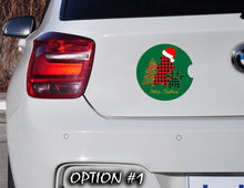 Load image into Gallery viewer, Holiday car decor, Christmas car decal bumper, Funny dog car decal, Merry Christmas Stickers, Dog bumper sticker, Dog window sticker