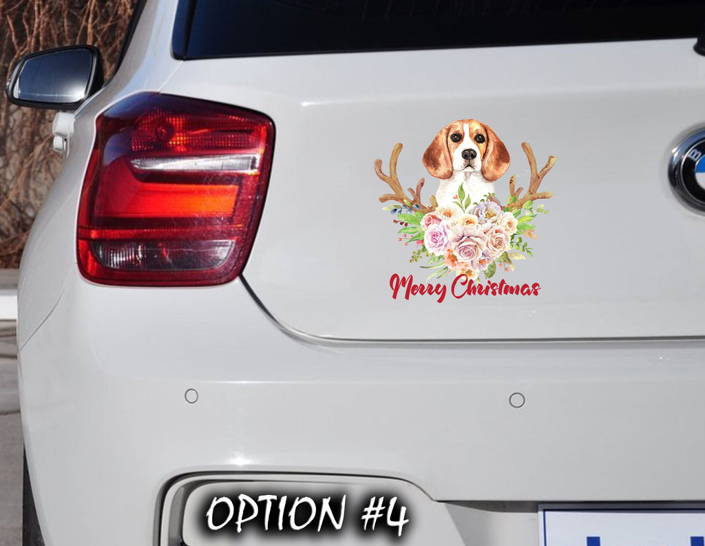 Holiday car decor, Christmas car decal bumper, Funny dog car decal, Merry Christmas Stickers, Dog bumper sticker, Dog window sticker