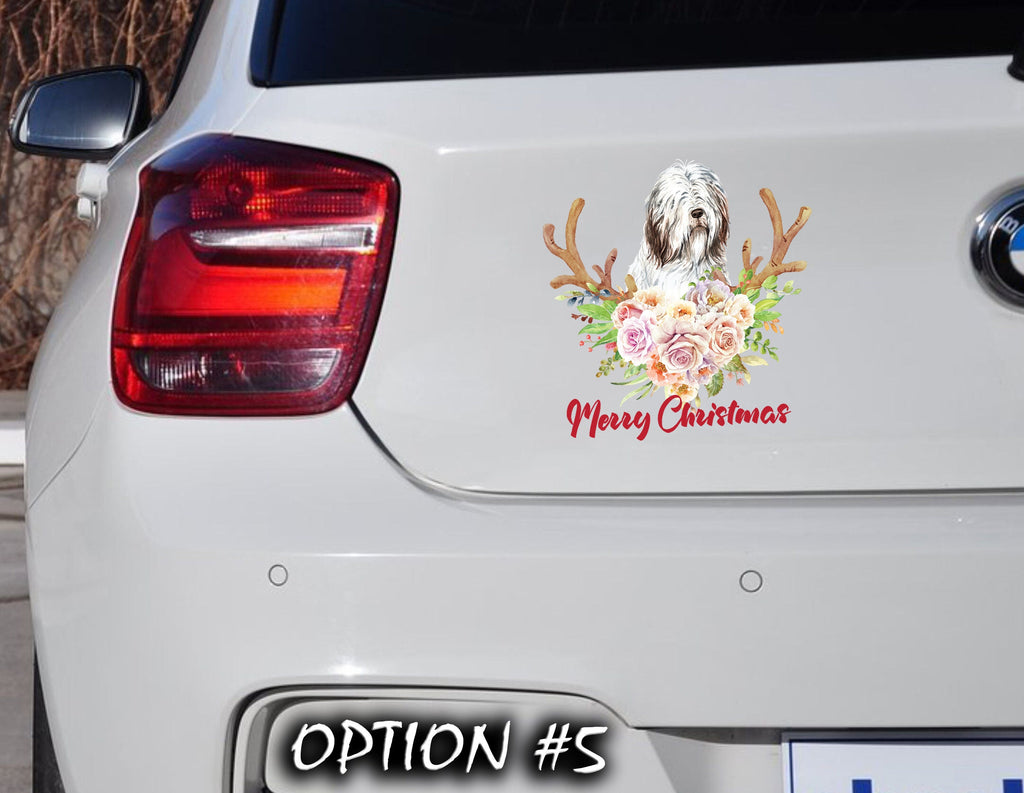 Holiday car decor, Christmas car decal bumper, Funny dog car decal, Merry Christmas Stickers, Dog bumper sticker, Dog window sticker