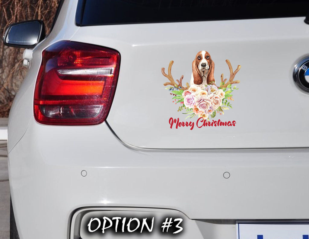 Holiday car decor, Christmas car decal bumper, Funny dog car decal, Merry Christmas Stickers, Dog bumper sticker, Dog window sticker