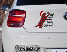 Load image into Gallery viewer, Funny dog car decal, Holiday car decor, Christmas Vinyl Decal, Merry Christmas Stickers, Dog bumper sticker, Dog window sticker