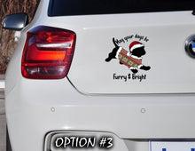 Load image into Gallery viewer, Holiday car decor, Christmas car decal bumper, Funny dog car decal, Merry Christmas Stickers, Dog bumper sticker, Dog window sticker