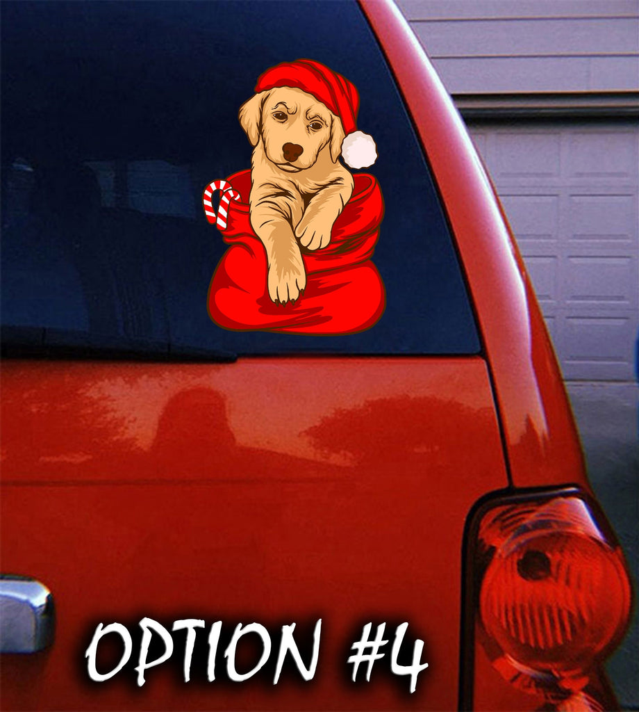Funny dog car decal, Holiday car decor, Christmas car decal bumper, Merry Christmas Stickers, Dog bumper sticker, Dog window sticker