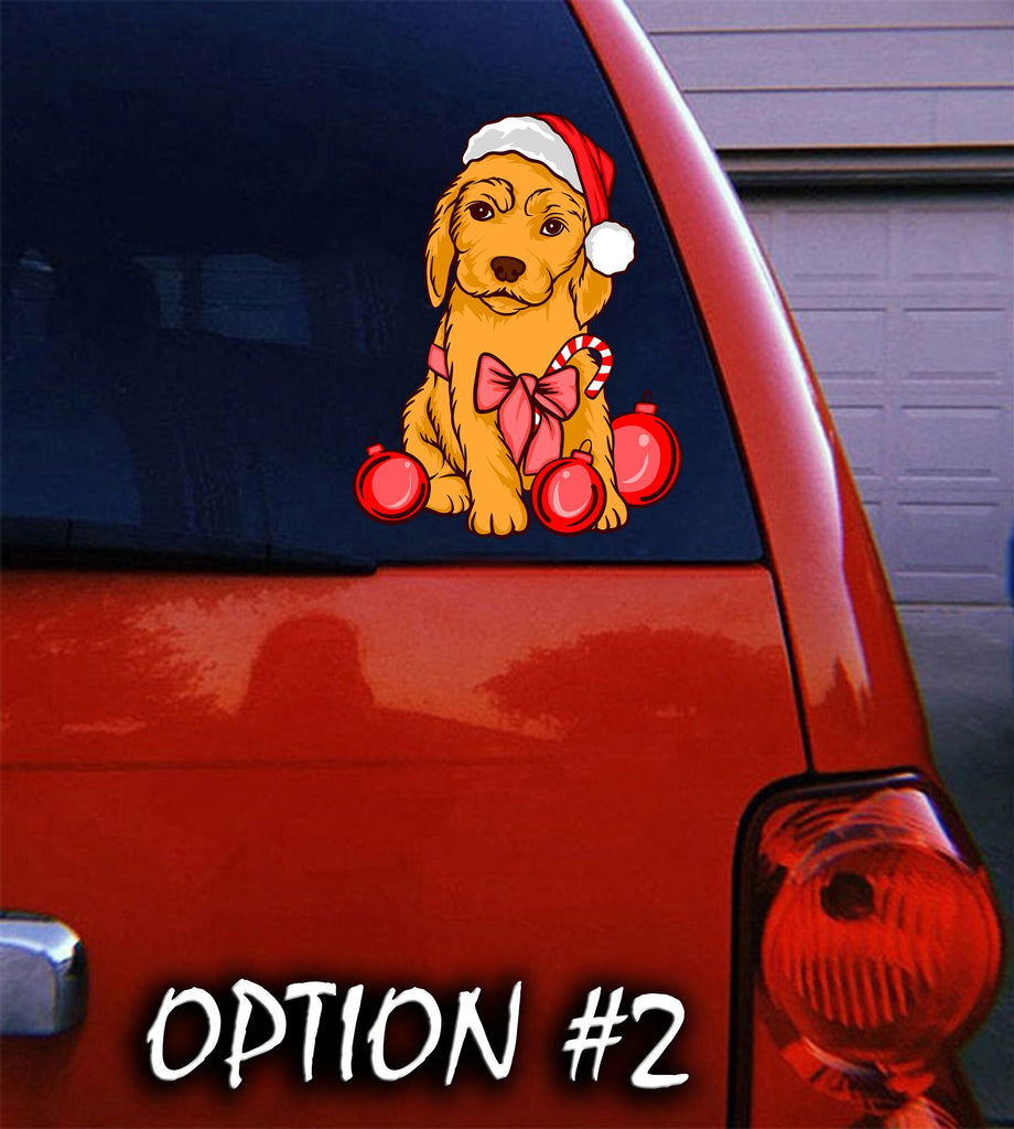 Dog window sticker, Merry Christmas Stickers, Dog bumper sticker, Funny dog car decal, Holiday car decor, Christmas car decal bumper