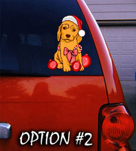 Load image into Gallery viewer, Dog window sticker, Merry Christmas Stickers, Dog bumper sticker, Funny dog car decal, Holiday car decor, Christmas car decal bumper